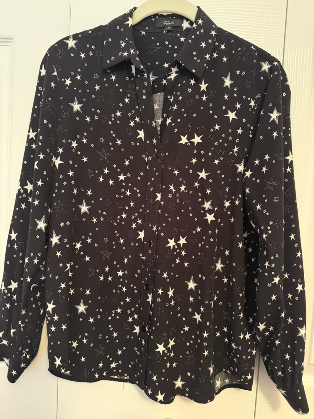 Rails Black Star Print Shirt